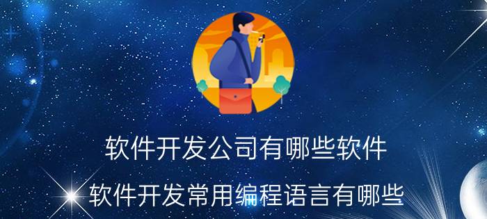 软件开发公司有哪些软件 软件开发常用编程语言有哪些？